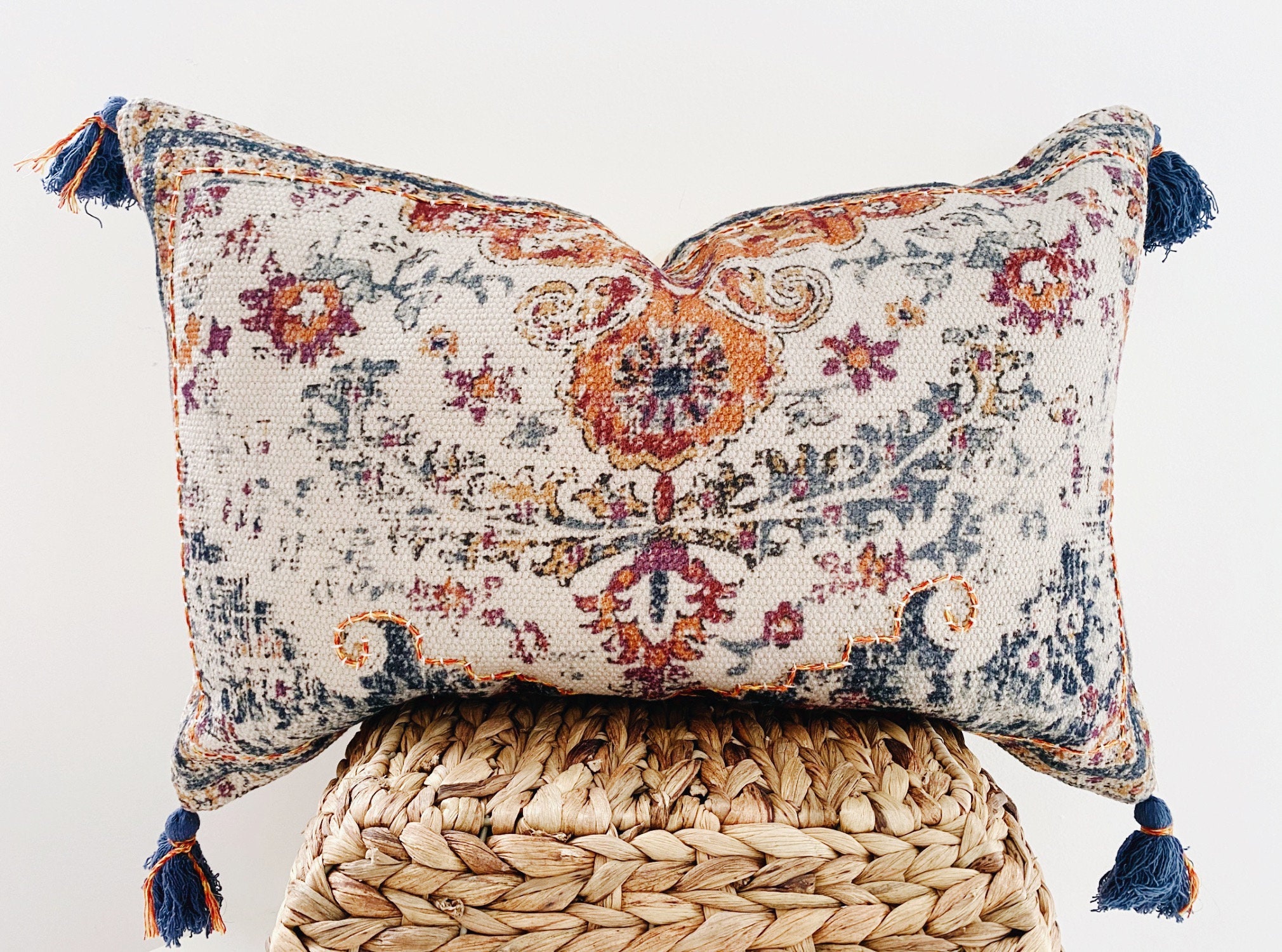 Lumbar Pillow Lumbar Boho Pillow Kilim Pillow Bohemian Etsy