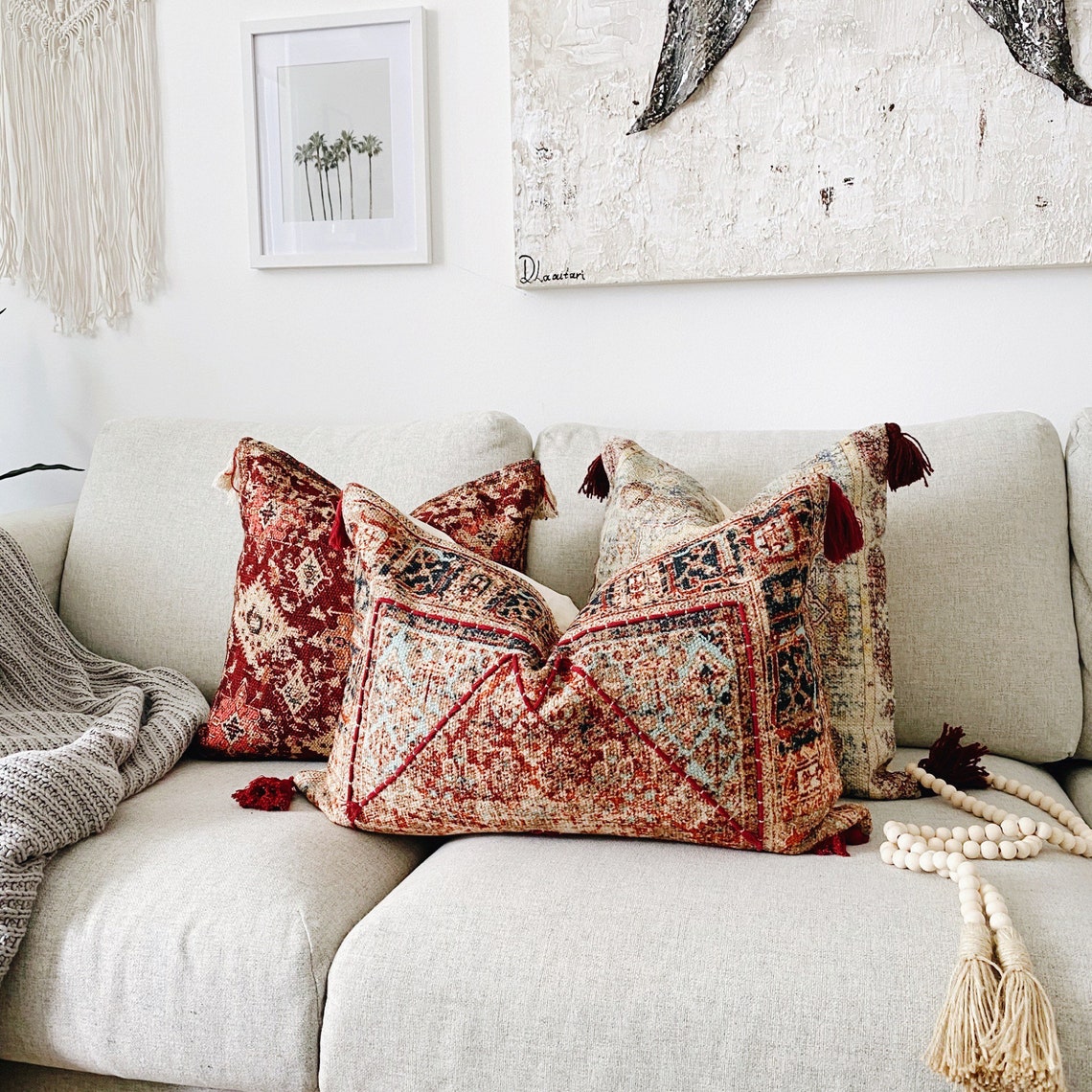 Lumbar Pillow Lumbar Boho Pillow Kilim Pillow Bohemian Etsy