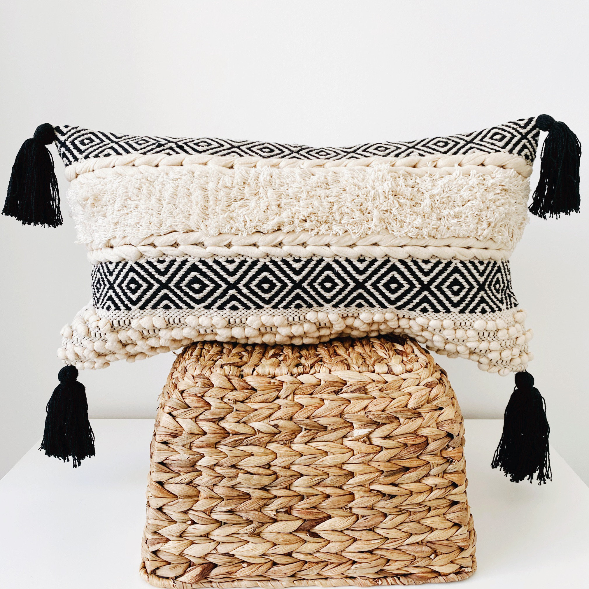 Lumbar Boho Pillow Throw Pillow Cover Bohemian Lumbar Pillow | Etsy