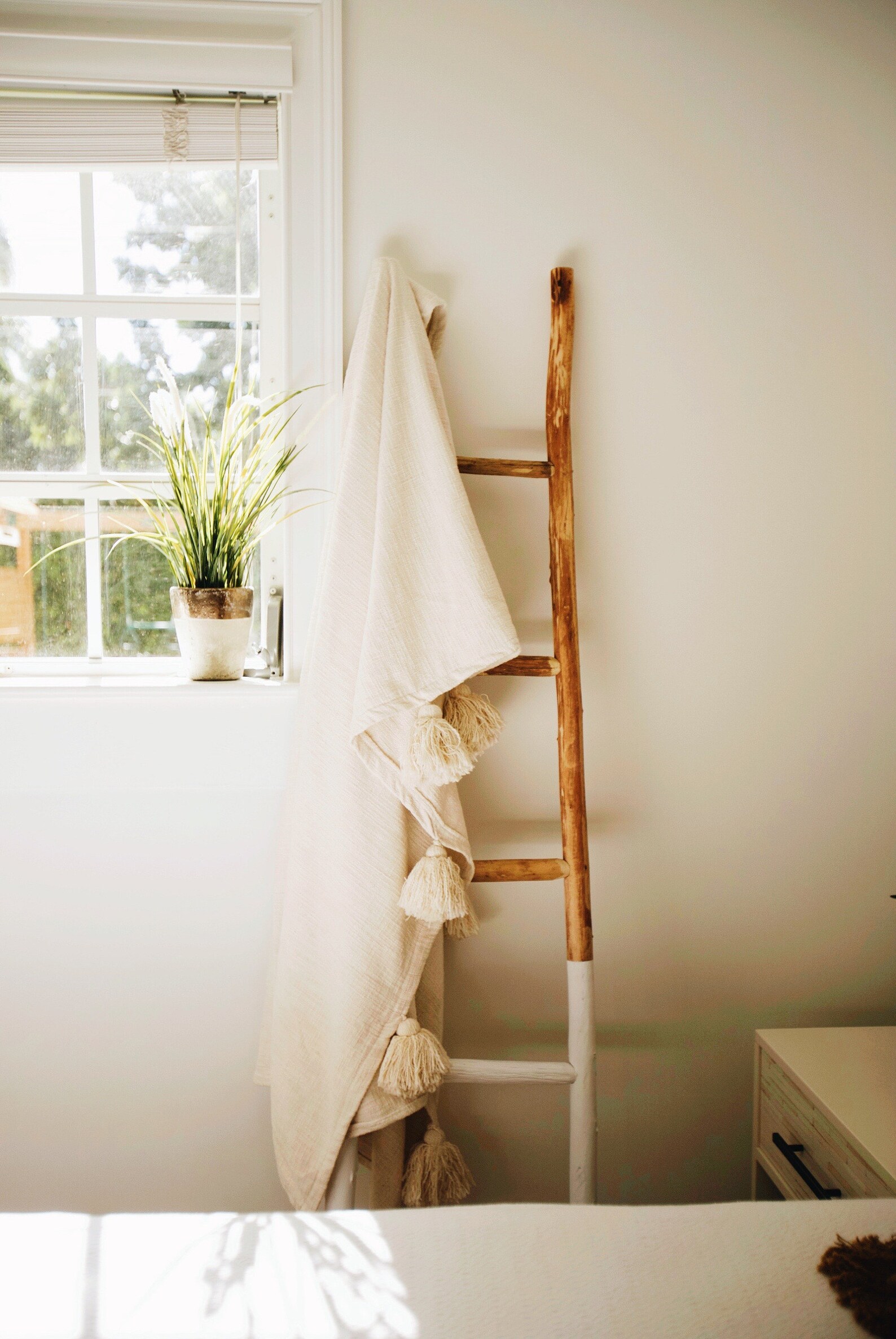 Neutral Throw Blanket With Tassels Farmhouse Blanket Soft Etsy