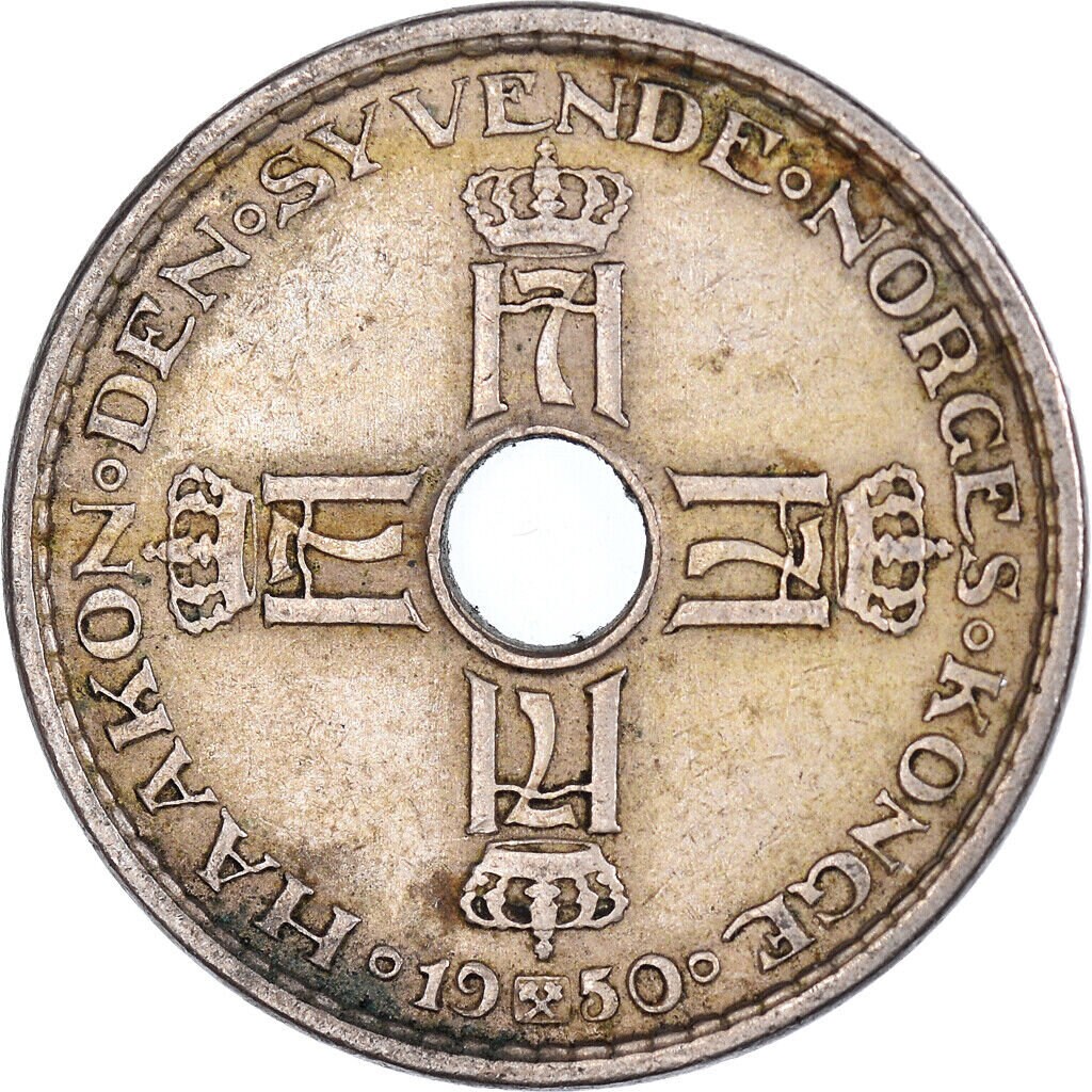 19251951 1 Norwegian Krone Minted Under Haakon VII of Norway. Etsy