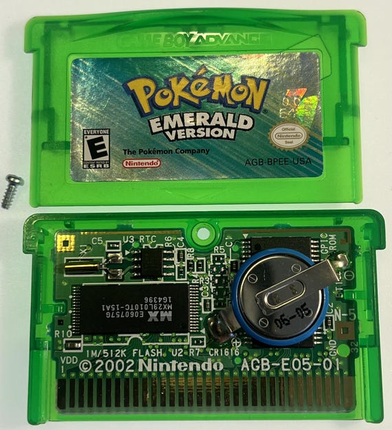 Pokemon Emerald Authentic Vintage Nintendo Product New Battery