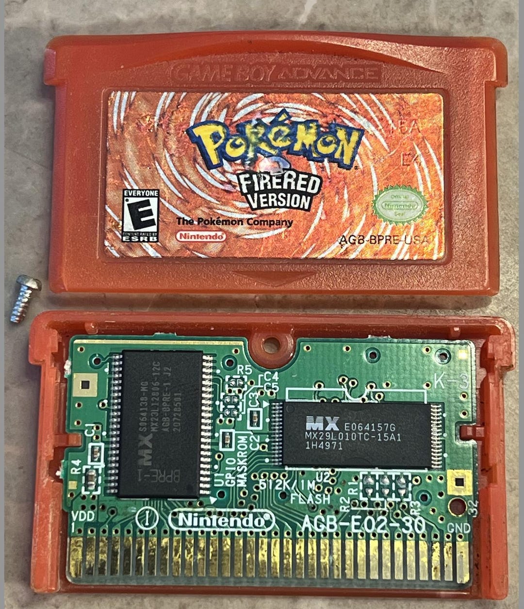 Pokemon Fire Red Authentic Vintage Nintendo Product. for Gameboy