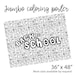 Back to School Table Top Coloring Page Extra Large Poster - Etsy