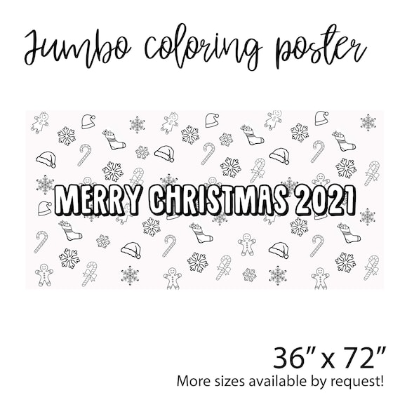 GIANT Christmas Coloring Page Banner