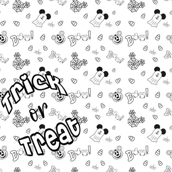 GIANT Halloween Birthday Coloring Poster l Table Cover | Holiday Tablecloth for Parties | Birthday Party Decorations | 36 x 72 inches