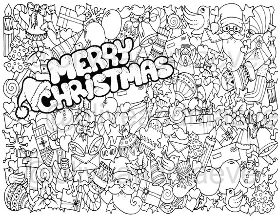 GIANT Christmas Coloring Poster L Table Cover Santa Tablecloth for Parties  Merry Christmas Party Decorations 36 X 72 Inches 
