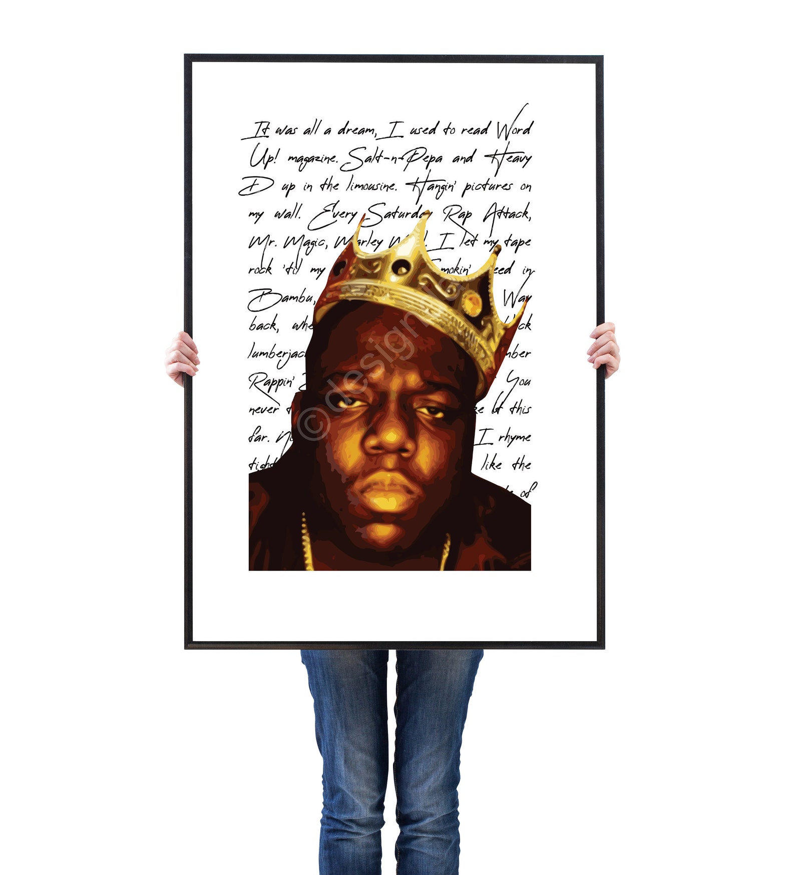 Biggie Juicy Portrait Notorious BIG Lyrics Print Poster Wall Art