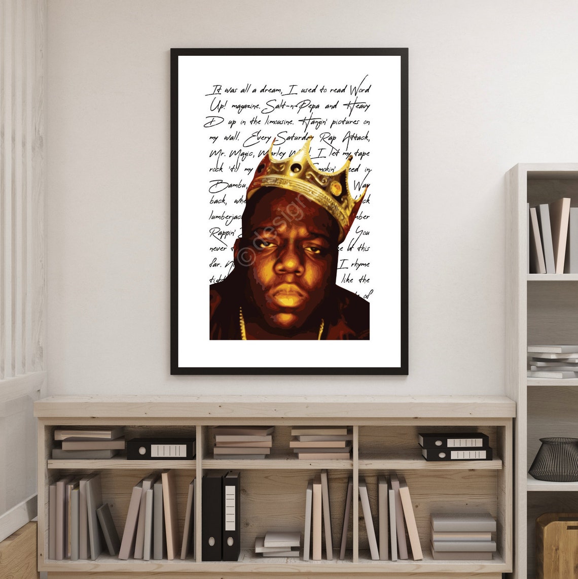 Biggie Juicy Portrait Notorious BIG Lyrics Print Poster Wall Art