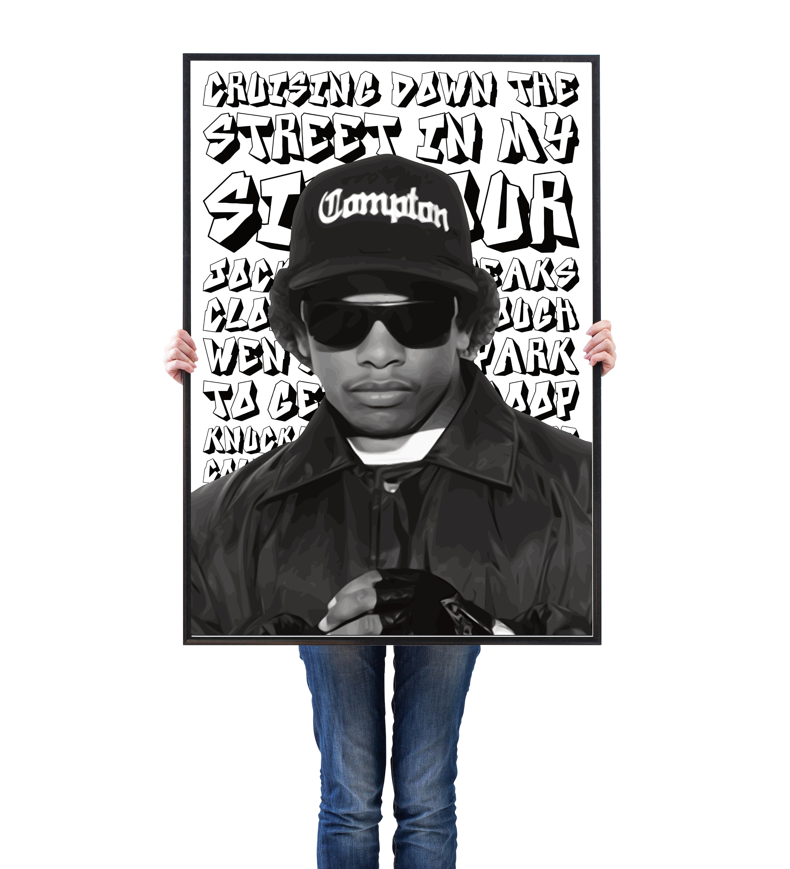 Eazy E Portrait | NWA | Lyrics | Print | Poster | Wall Art | Digital ...