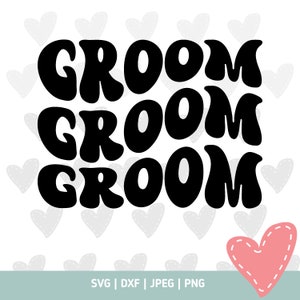 Groom SVG, Sublimation Design, Wavy Font SVG, Wedding Project image 3
