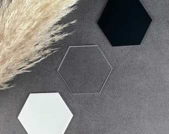 Hexagon Place Card | Acrylic Blank | Wedding Escort Card | DIY Wedding