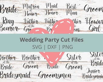 Bruiloft gesneden bestanden - SVG | DXF | PNG-digitale download