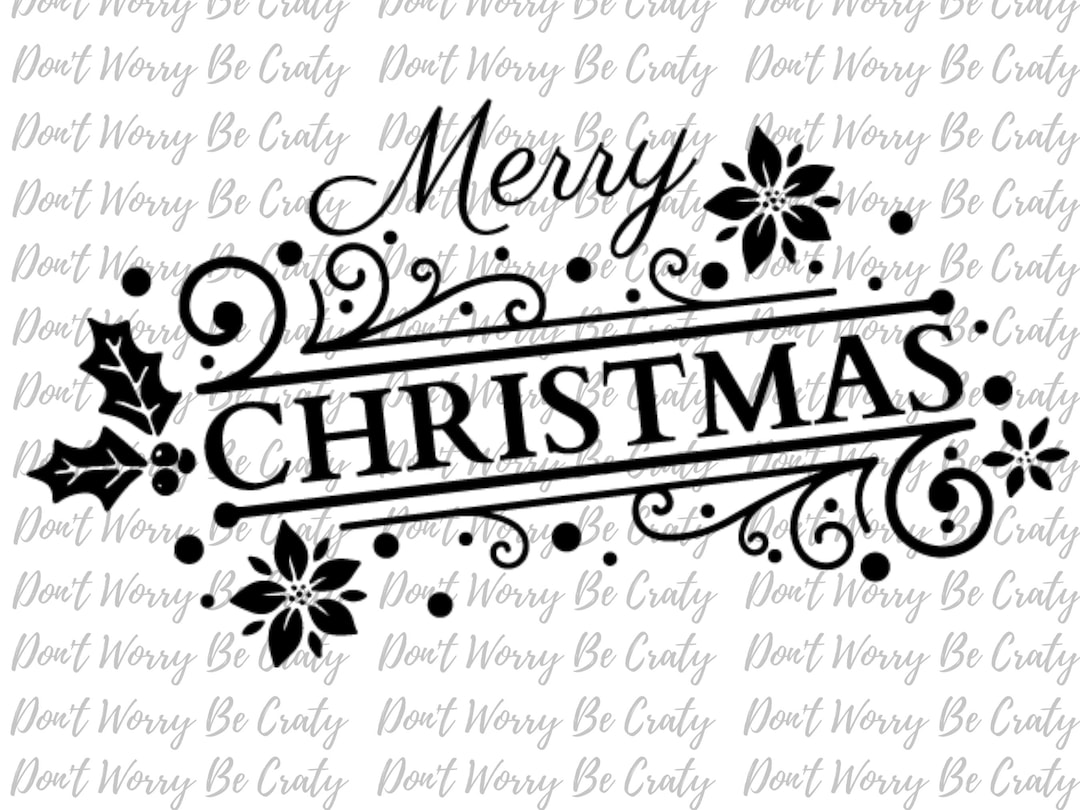 Merry Christmas Decal or Stencil Christmas Decal Christmas Etsy