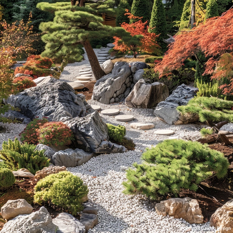 Custom Japanese Garden Design - Detailed Plant List & Support - Designed for YOUR Planting Space image 2