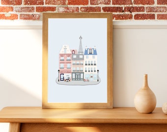 Paris art print, Paris print, France poster, Paris wall art, Paris, France art print, Travel print, Travel Poster