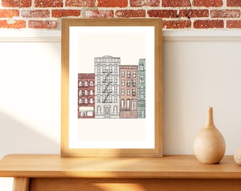 New York City art print, NYC print, New York poster, New York City wall art, New York City, New York art print, Travel print, cityscape