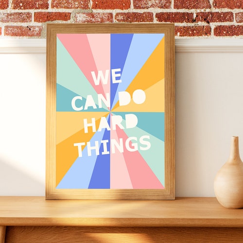 Glennon Doyle Quotes We Can Do Hard Things Digital Print - Etsy