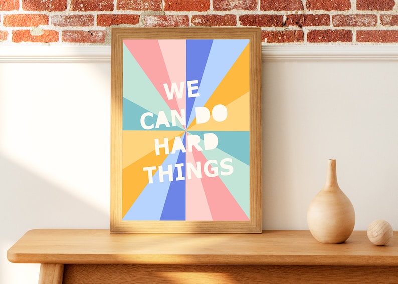 Glennon Doyle Quotes We Can Do Hard Things digital print | Etsy