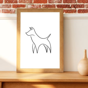 Dog Line Drawing, Dog Line Art, Printable Line Art, Printable Dog Line Art, Line Art of Dogs, Minimalist Line Drawing