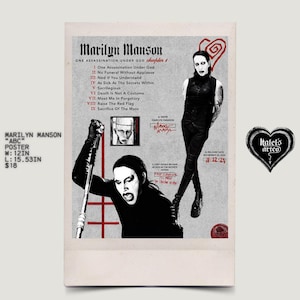 Poster - Marilyn Manson Lest We Forget Album Cover Art Music Poster Rock Icon Wall Print – posters