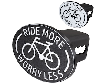 Bike Trailer Hitch Cover – ‘Ride More Worry Less’ Graphic, Weather‑Resistant