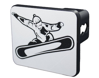 Snowboarder Graphic Trailer Hitch Cover