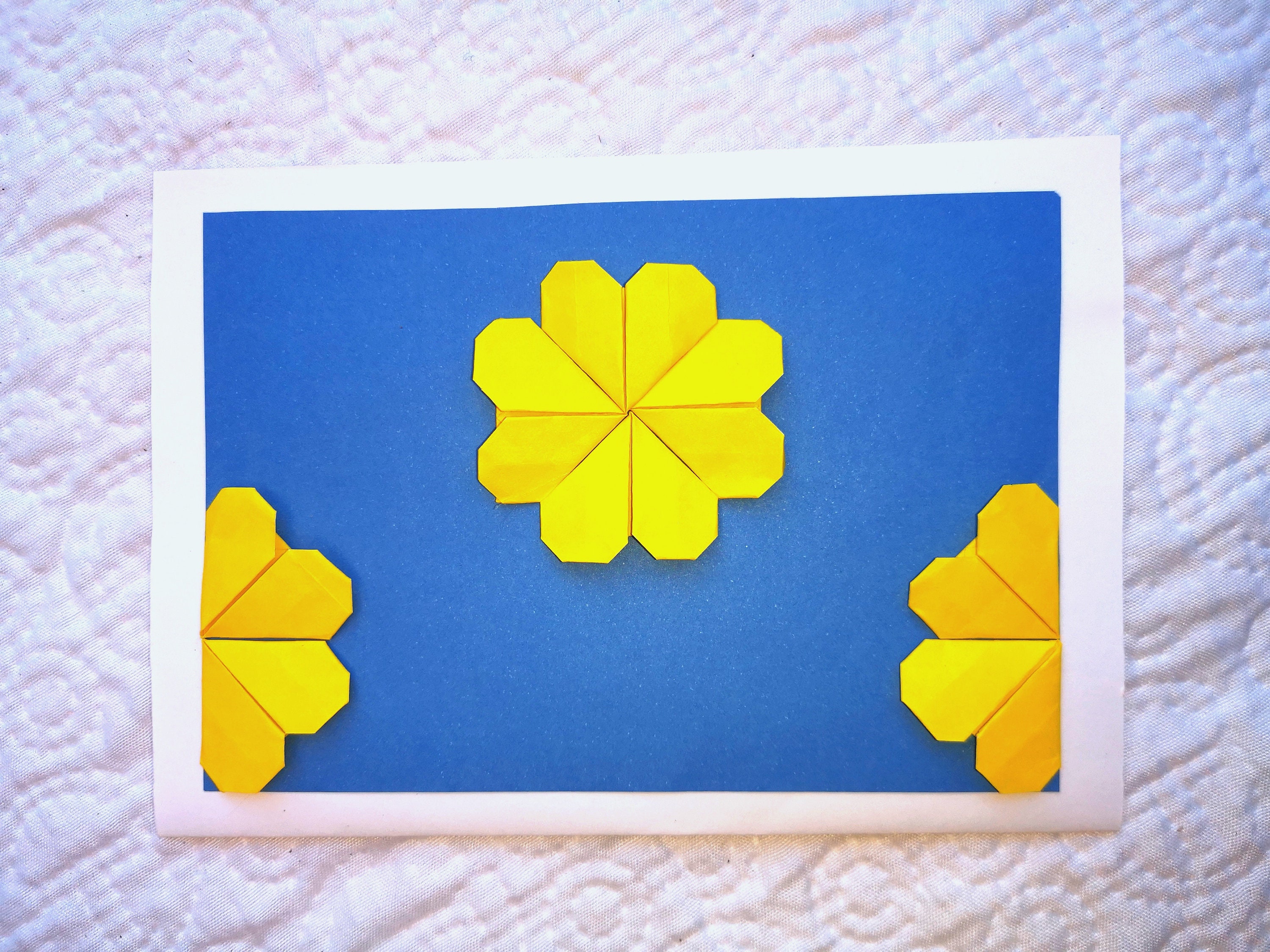 Origami flower card Etsy