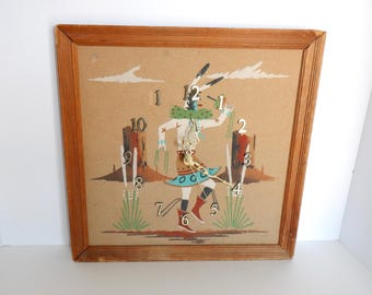 Native American Sand Art Clock – Signed Ann Ignacio, Southwestern