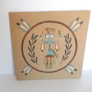 Navajo Sand Painting, 12x12&quot;, Signed