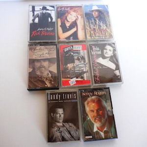 Cassette Tapes Country Music by 8 Artists