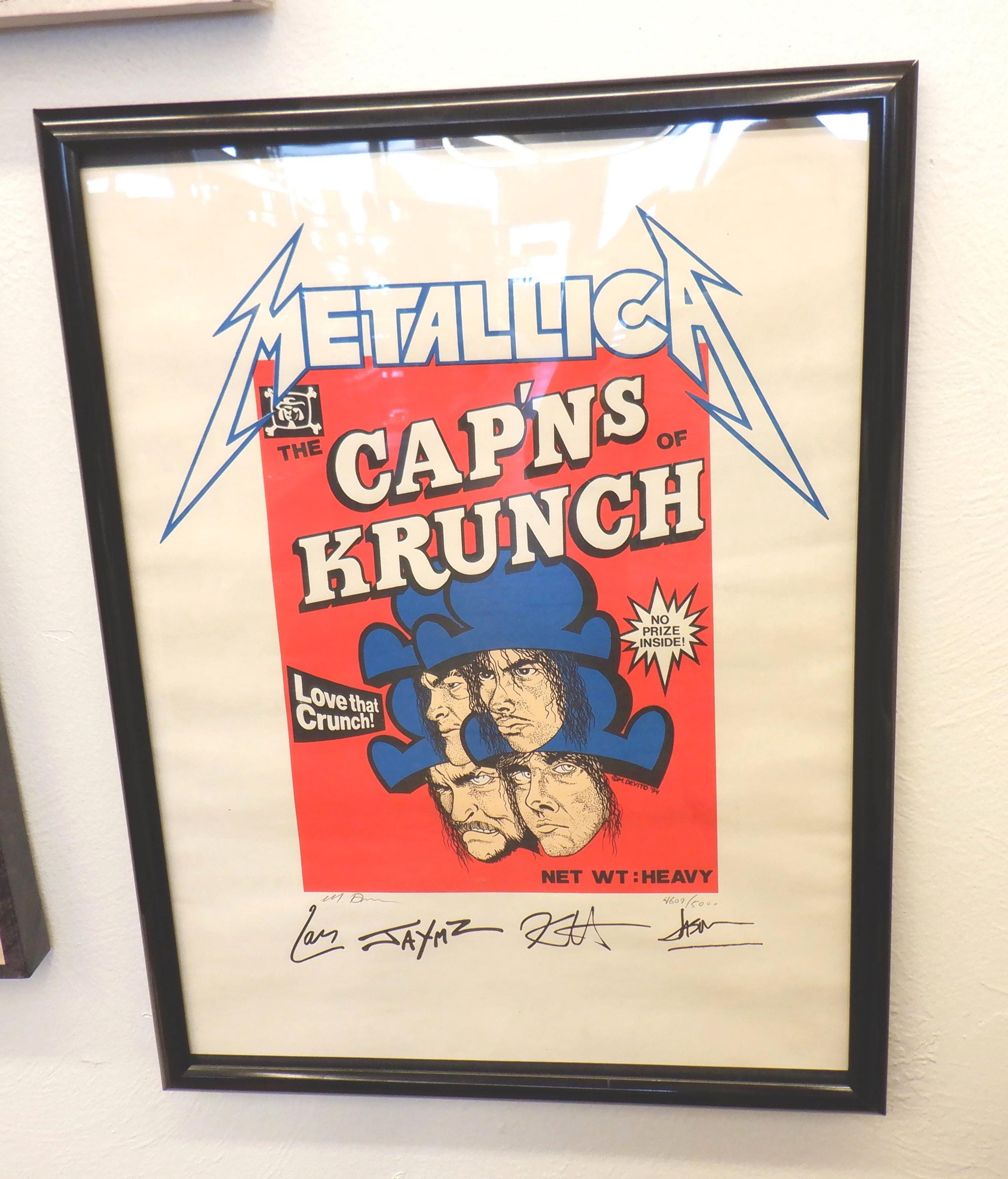 Metallica Cap'ns Krunch Poster Ltd Ed No 4609/5000 Framed - Etsy