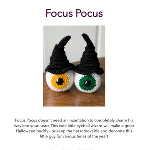 Crochet Pattern: Focus Pocus, the Eyeball Wizard, PDF image 1