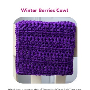 Crochet Pattern: Winter Berries Cowl, PDF image 1
