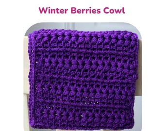 Crochet Pattern: Winter Berries Cowl, PDF