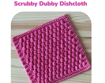 Crochet Pattern: Scrubby Dubby Dishcloth, PDF