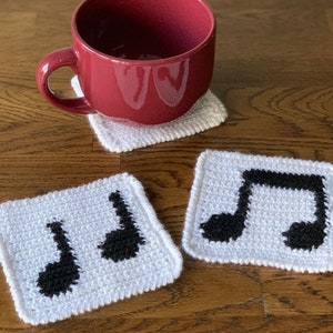 Crochet Pattern: Noteworthy Coasters, PDF image 2