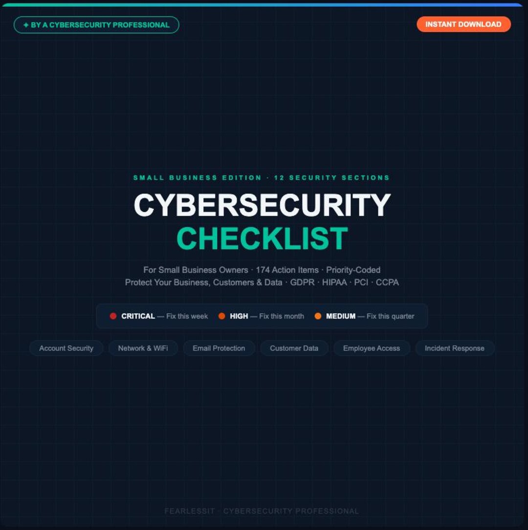 Cybersecurity Checklist for Small Business Owners | Data Security Audit ...