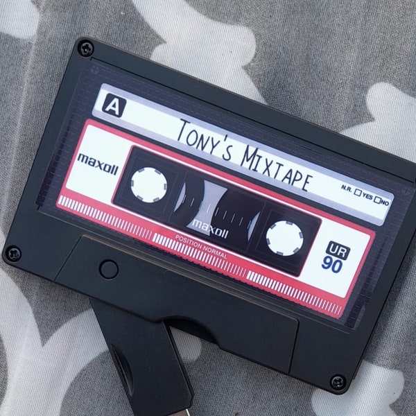 USB Cassette Tape Mix Tape Personalised Personalized Gift Perfect for Birthdays, Favors, Favours, Mother's Day,Father's Day, Music DJ Fan