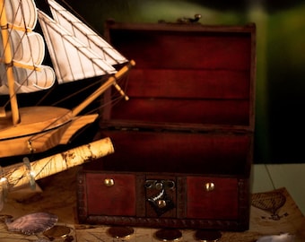 Peter Pan Pirates Treasure Chest Wedding Favors Favours Small and Large Peter Pan Pirate Wedding, Birthday, Centrepiece, Display, Fairytale