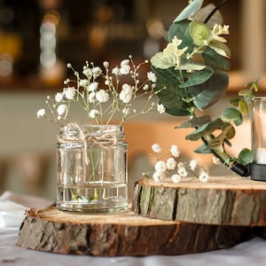 96 x Wedding Jars With Twine Spool Perfect for Flowers, Candles or Lights. Medium Jars Centrepiece Fairytale Rustic Boho Wedding Candles Jar