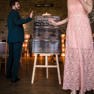 Wedding Easel Perfect for Signage, Table Plans, Seating Plans Adjustable Easel For Displays 1.5m Wooden Wedding Decorations Signs Party