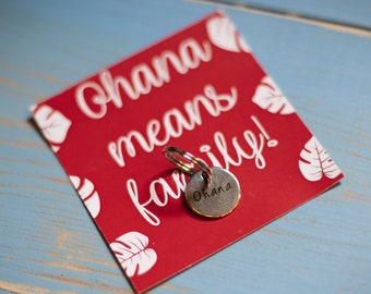 Llavero grabado Ohana, regalo familiar hawaiano, detalle de boda