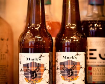 Personalized Stag Do Beer Bottle Label, Groom Party Favor
