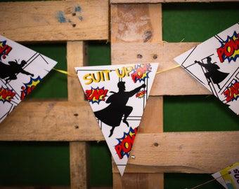 Comic Themed Bunting Superhero Comic Book Stag Do Party Will You Be My Best Man,Groomsman,Usher,Paige Boy?Superhero Wedding,Wedding