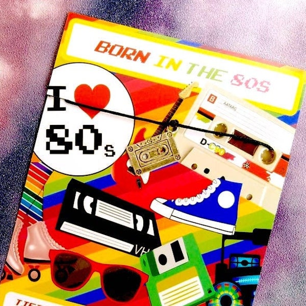 Birthday Bracelets Charm Born in the 50s 60s 70s 80s 90s Retro Keepsake Gift Fifties Sixties Seventies Disco 80s 90s Retro Party Bags Favors