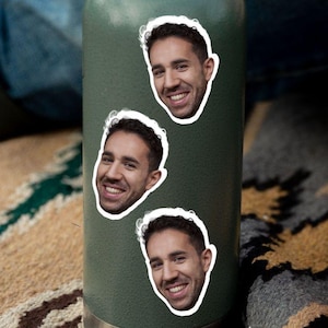 Stickers visage découpés en forme de personnalisé Personnalisé Anniversaires enterrement de vie de jeune fille garçon Stickers chambre Stickers bouteille boîte à lunch enfants adultes