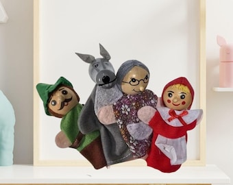 Little Red Riding Hood Finger Puppets | Kids Storytelling Fabric Puppets