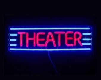 Theater Neon Sign – USB-Powered Movie Room Wall Decor