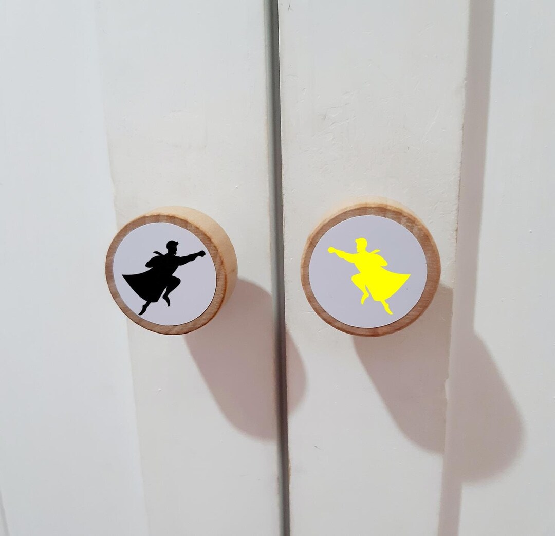 Superhero Wardrobe Handles Drawer Handles Knobs Perfect for Upcycling